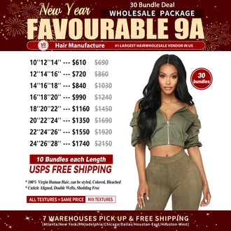 BUW Wholesale Package Deal Favourable 9A - 30 Bundles Deal (100g/Per Bundle)